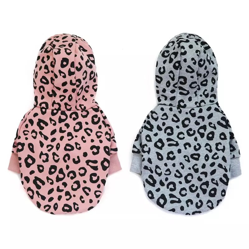 Leopard Printed Dog Hoodies