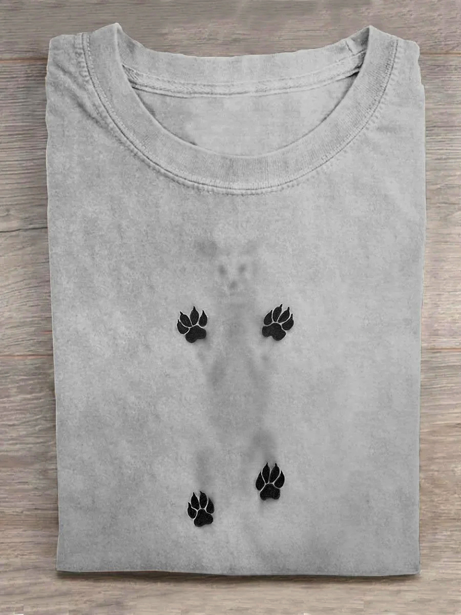 Reflection of Four Dog Paws T-shirt