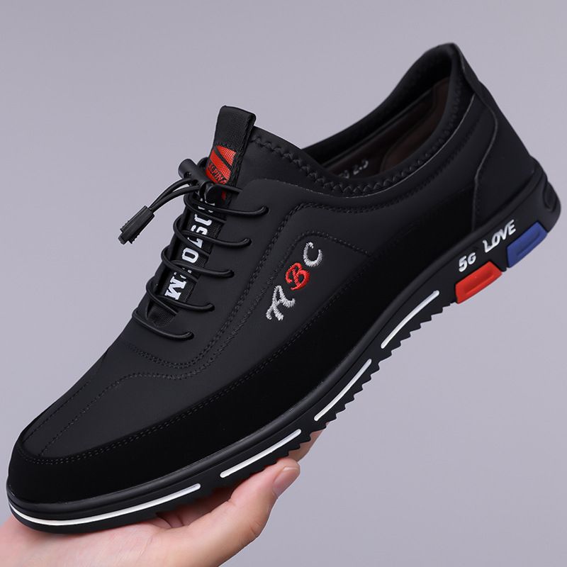 Men Casual Leather Shoes Fashion Loafers Comfortable Business Male Shoes Spring Autumn Light Plus Size Footwear New Man Sneakers