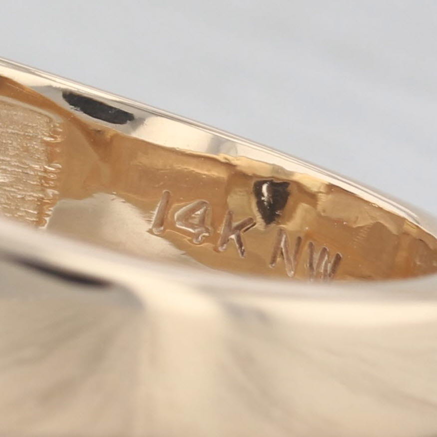 1ct Black Diamond Solitaire Men's Ring 14k Yellow Gold Size 10.75-11