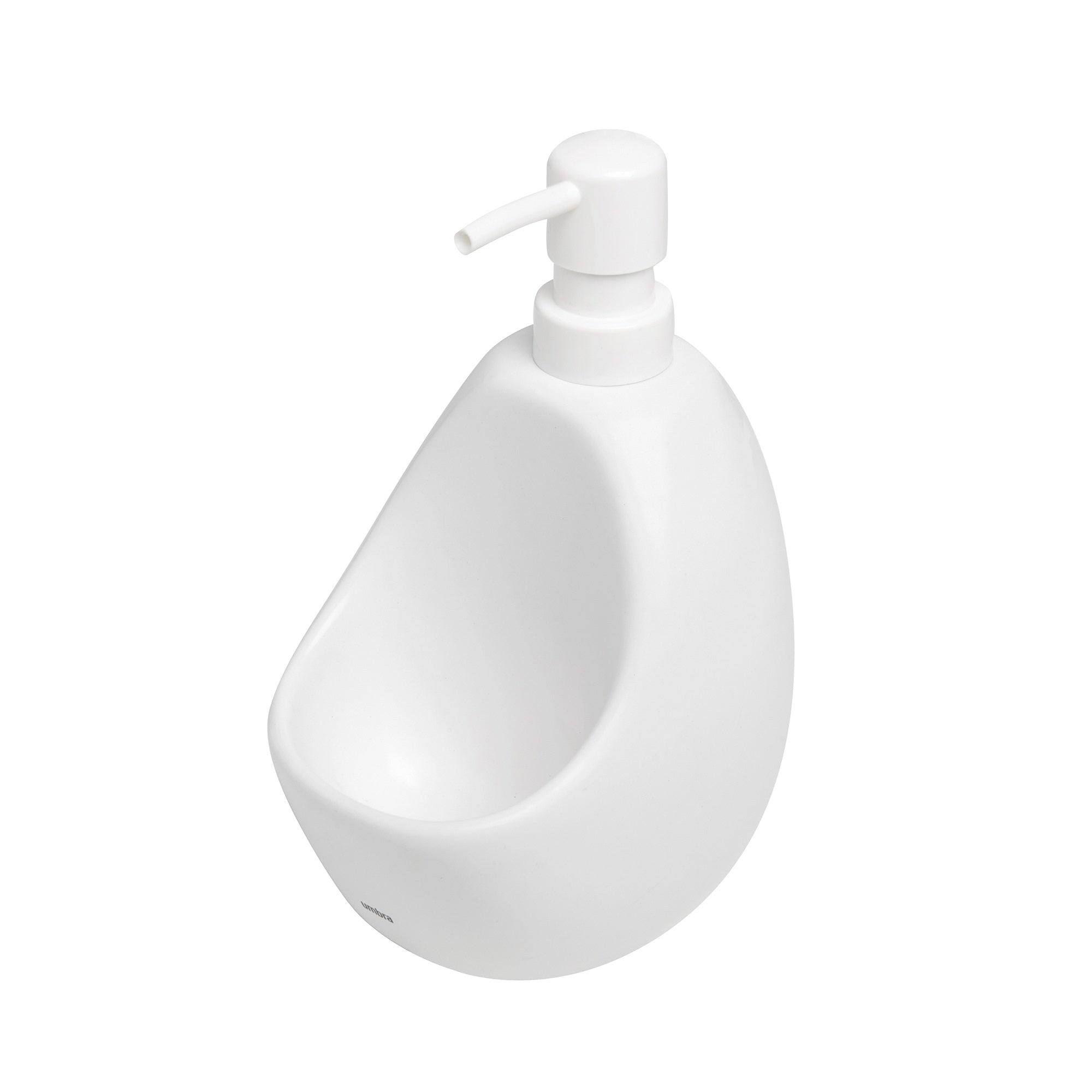 Joey Kitchen Soap Pump with Scrub - White