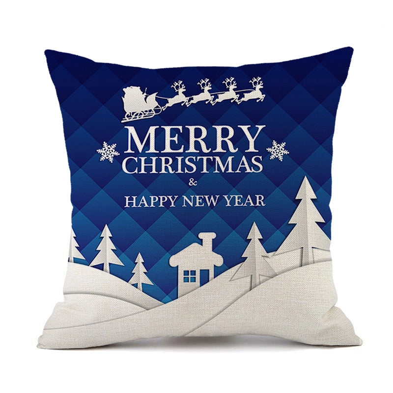 Christmas Casual Classical Vacation Snowflake Linen Pillow Cases Couch & Sofa Decor