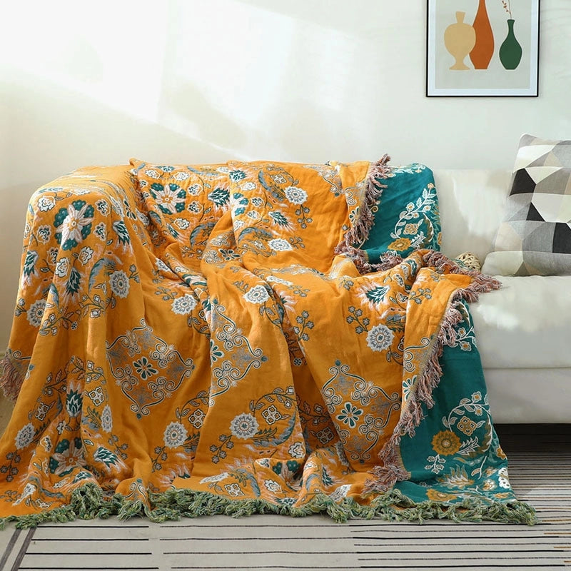 Floral Cotton Blanket