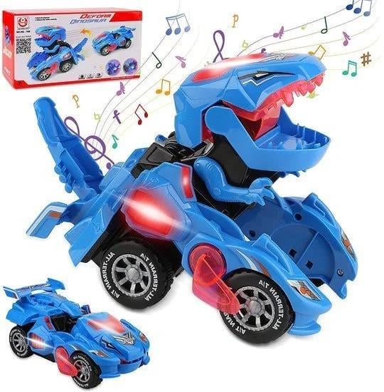 🔥  Special Sale 48% OFF🎁 LED DINOSAUR TRANSFORMATION CAR TOY