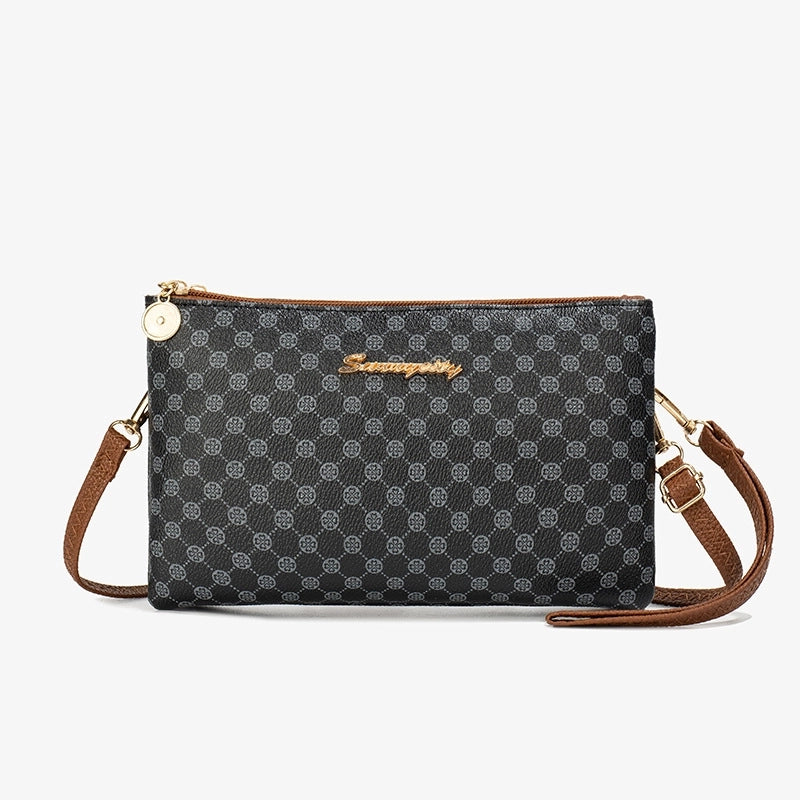 Dot Polka Dots Printed Presbyopic Women's Bag Wallet Double Cell Fashion Simple Change Packet Light Luxury Messenger Bag