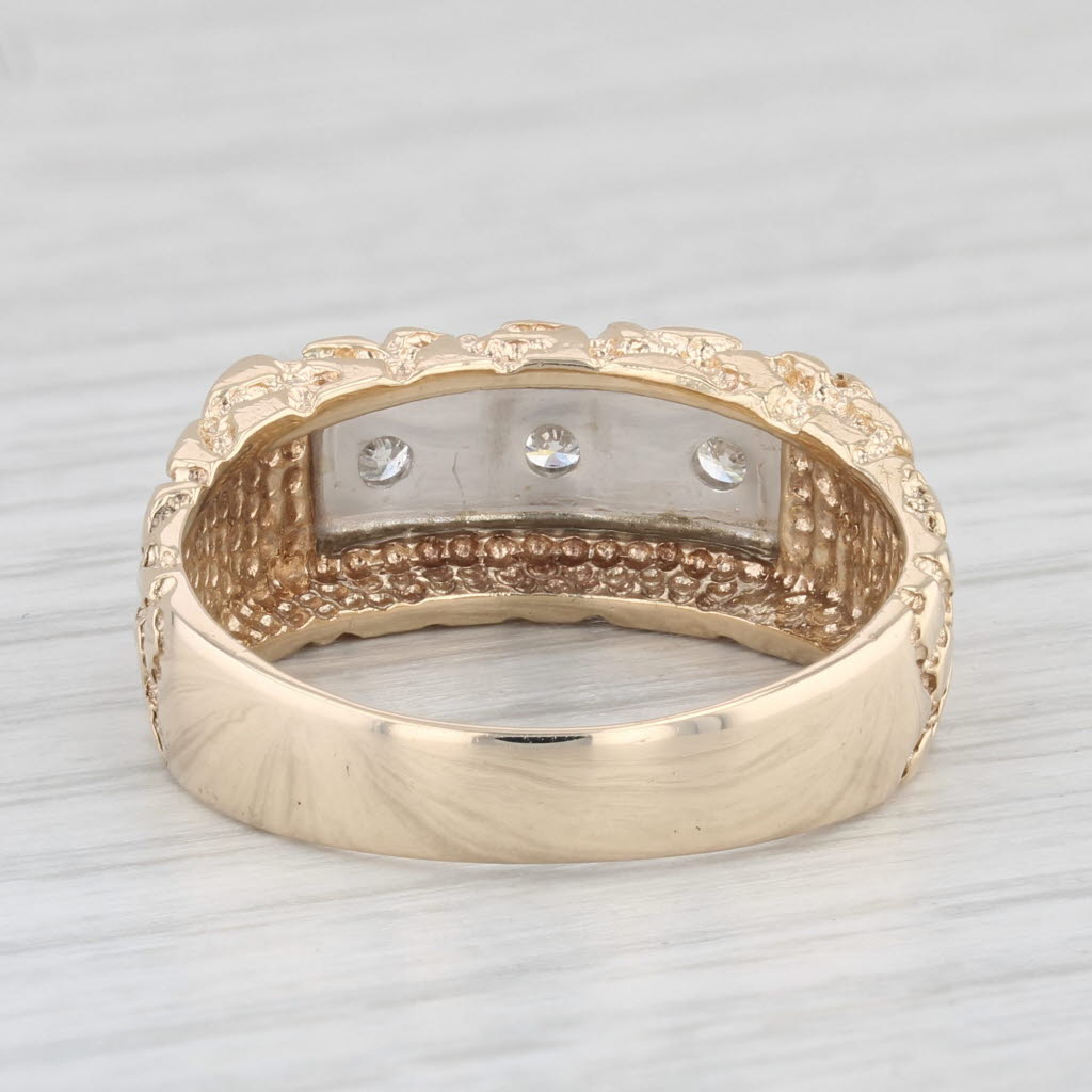 0.25ctw Diamond Men's Ring 10k Yellow Gold Size 10.25 Wedding Band