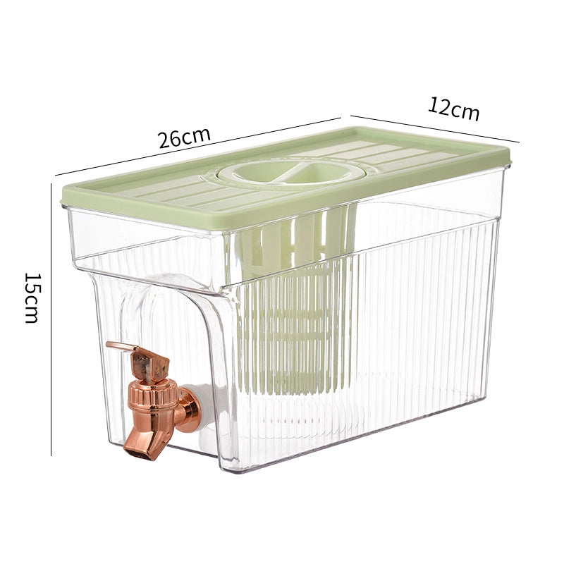 Light Luxury Air-cooled Bubble Fruit Juice Bucket Household Cold Water Kettle Refrigerator Cold Water Bucket Plastic Drink Cold Water Kettle With Tap