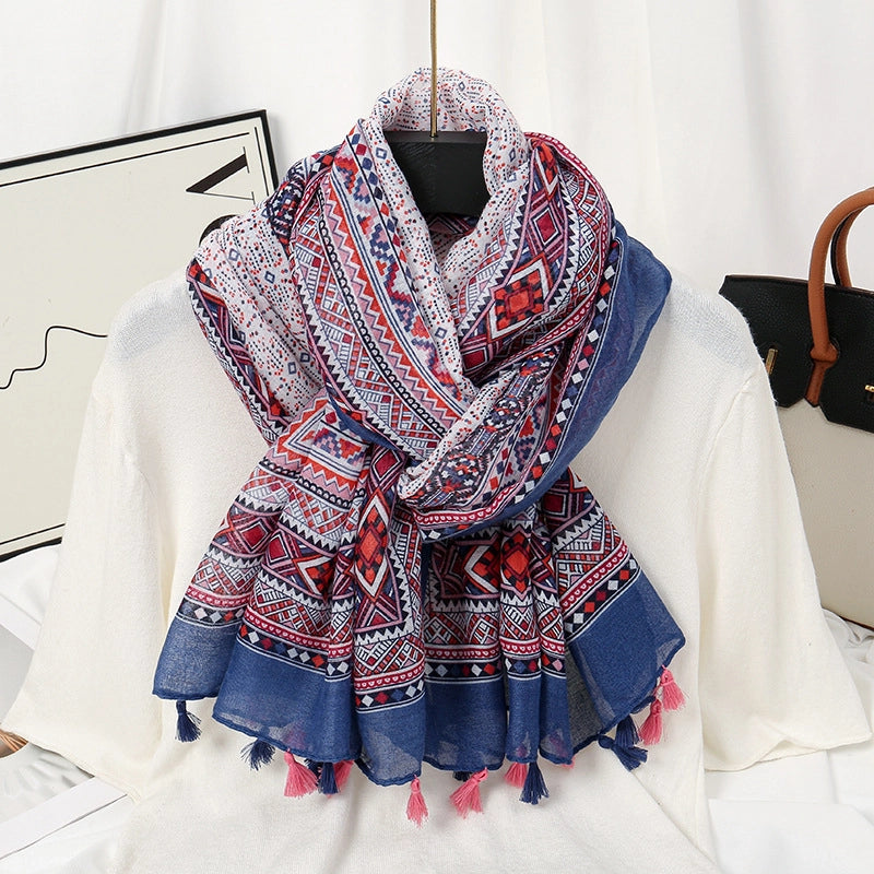 Unisex Vacation Sweet Geometric Polyester Scarf