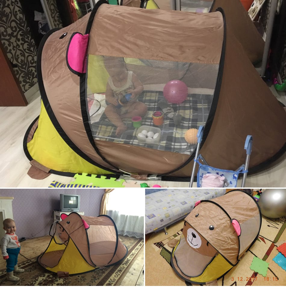 Cute Cartoon Toy Children's Tent For Kids Indoor Play House & Outdoor Camping