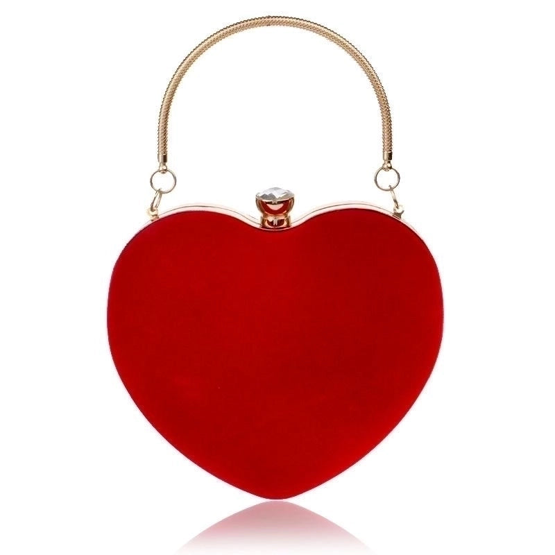 Hot Heart-shaped Handbag Lady Fashion Makeup Bag Evening Bag Clutch Bag