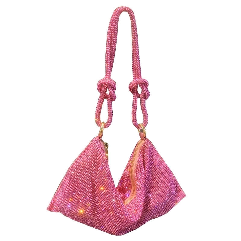 Women's Small Polyester Solid Color Classic Style Square Zipper Underarm Bag