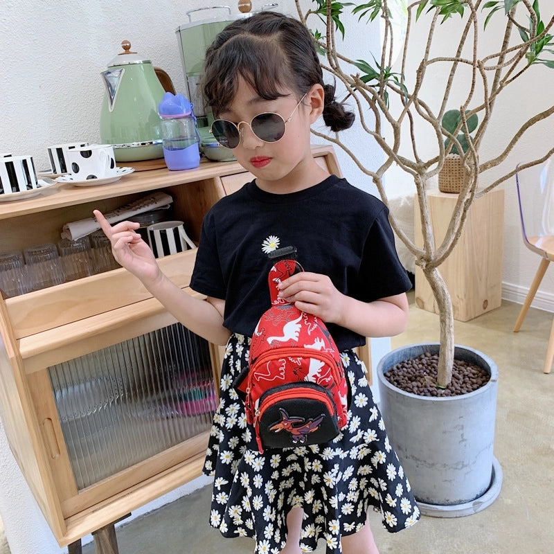 Kid's Small Pu Leather Animal Cartoon Fashion Zipper Crossbody Bag