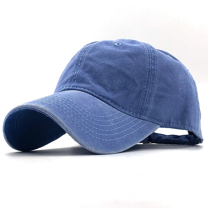 Korean Washed Cotton Distressed Baseball Hat