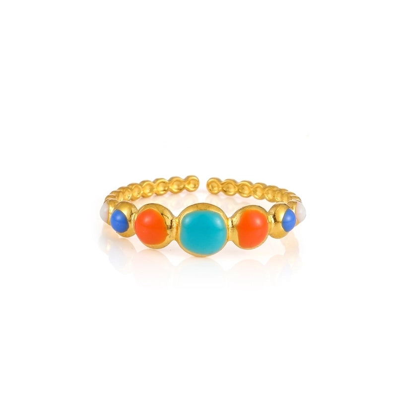 Elegant Minimalist Geometric 304 Stainless Steel Enamel Stainless Steel Rings