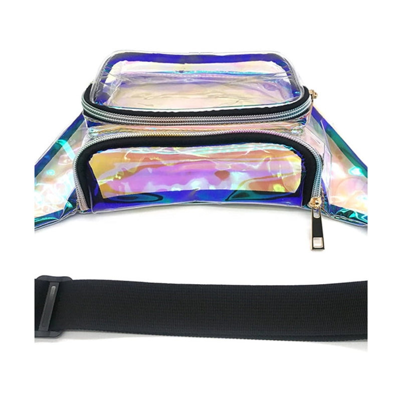 Streetwear Solid Color Transparent Zipper Fanny Pack