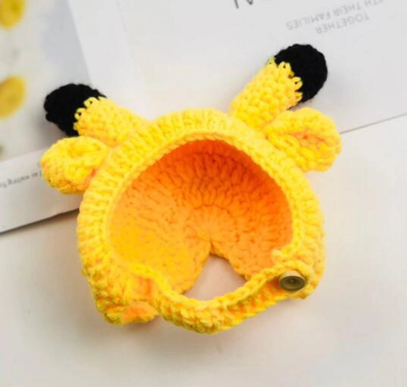 Cute Acrylic Frog Patchwork Pet Hat