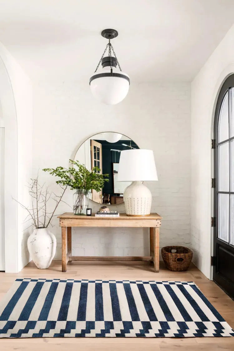 Karl Blue Striped Carpet