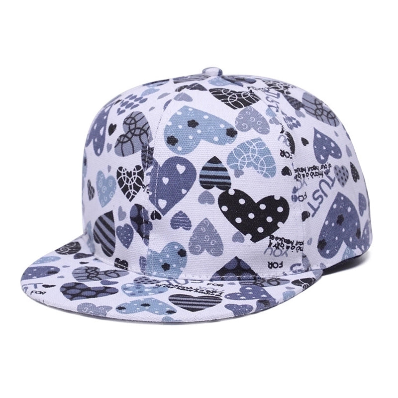 Women's Minimalist Heart Shape Feather Flower Flat Eaves Baseball Cap