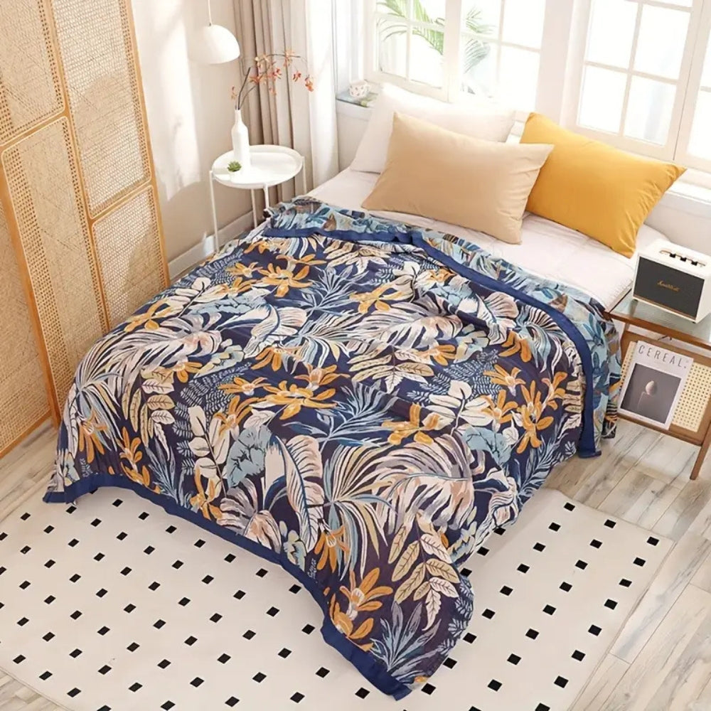 Tropical Jacquard Blanket Throw
