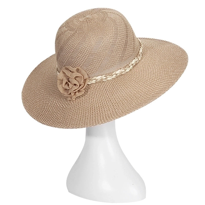 Women's Minimalist Flower Big Eaves Straw Hat