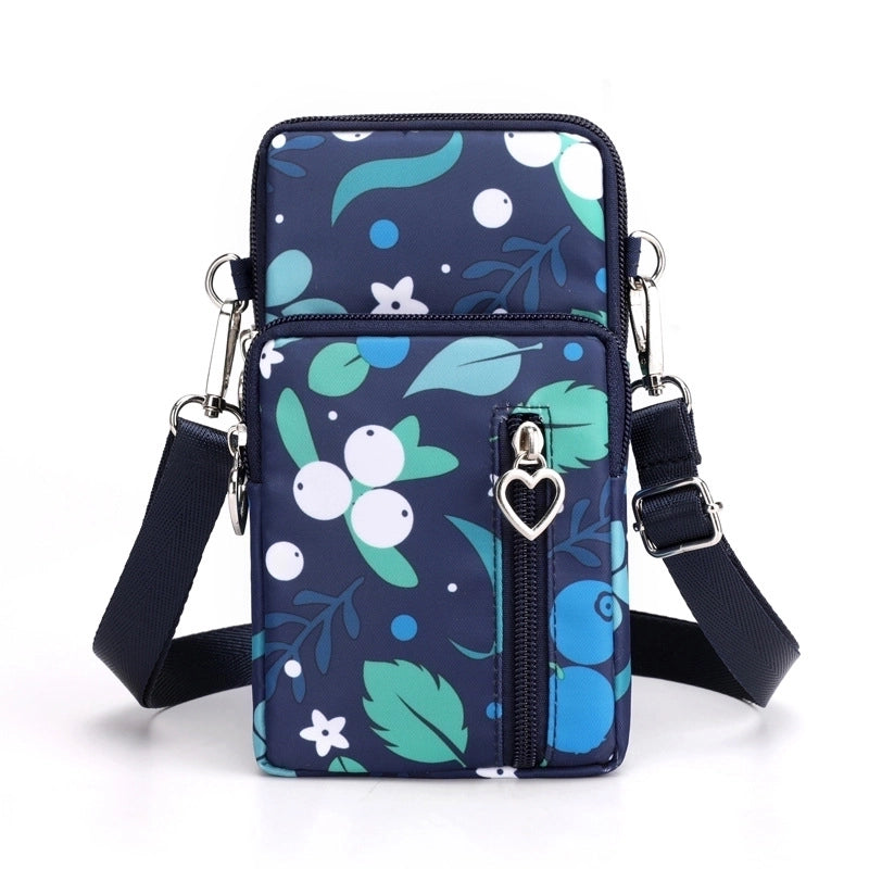 Women'S Nylon Solid Color Fashion Zipper Phone Wallet