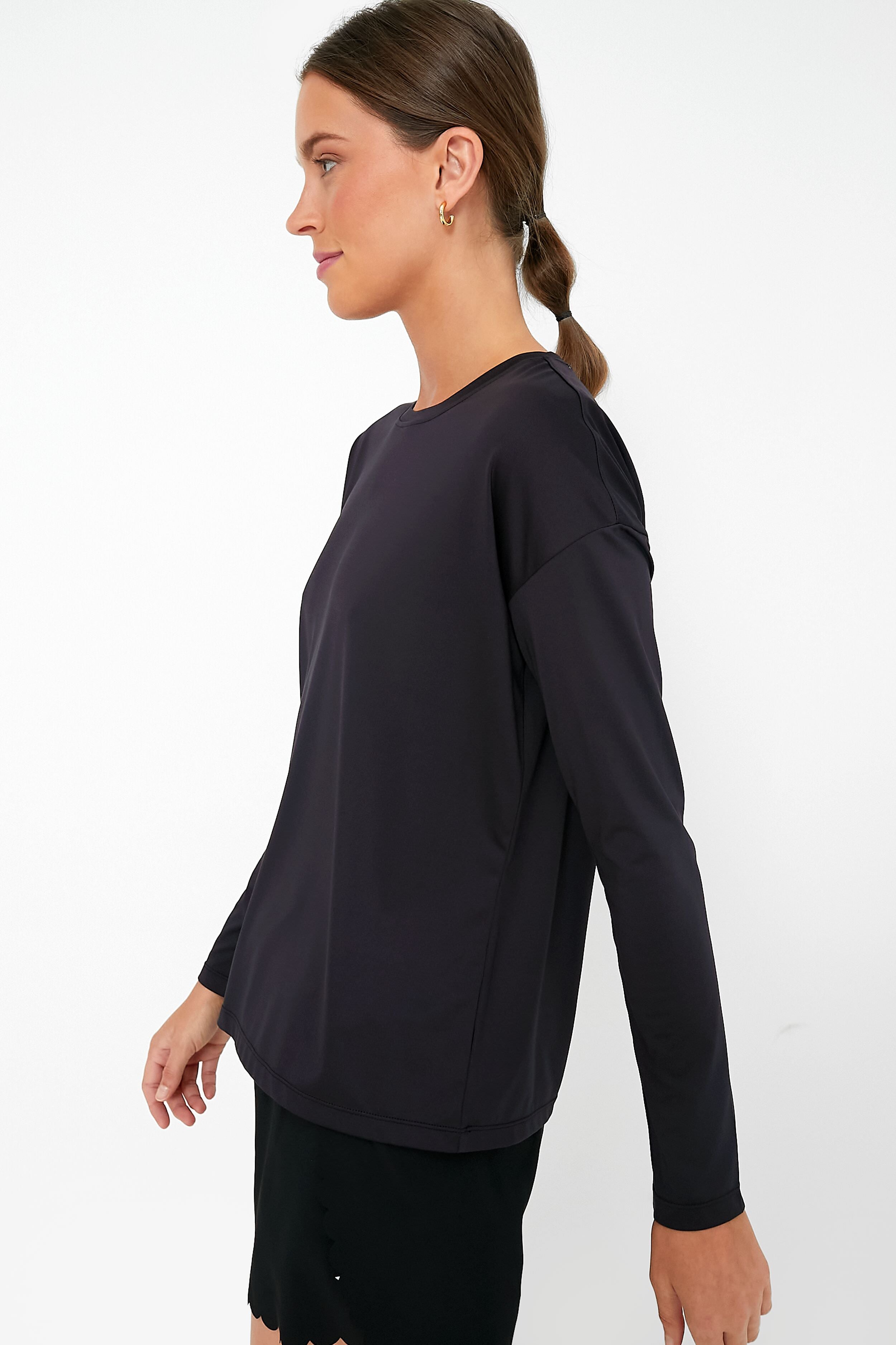 Black Long Sleeve Ryan Boyfriend Tee