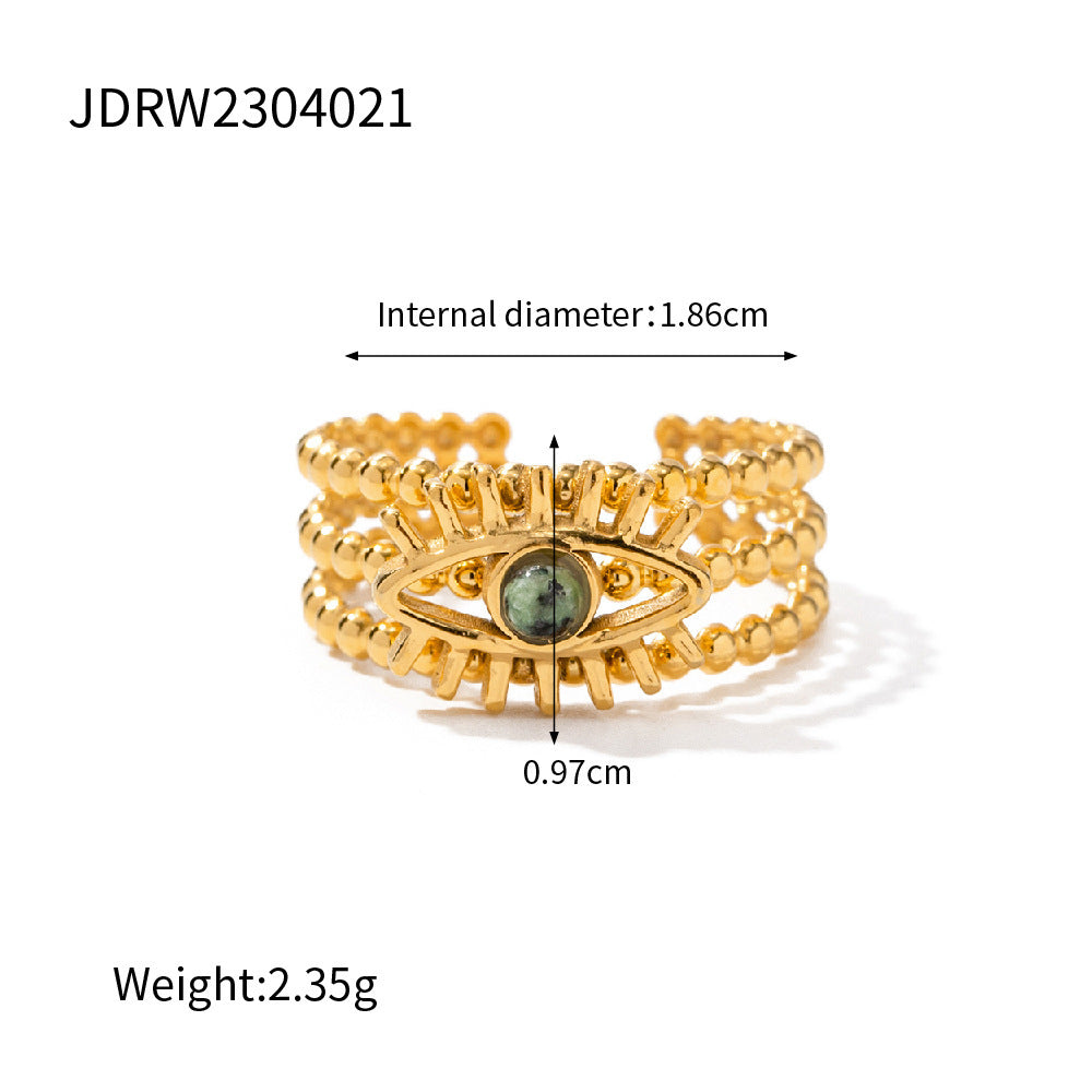 Jie Ding Stainless Steel Rhinestone Ring Titanium Steel Jewelry Hot Sale Female Ring