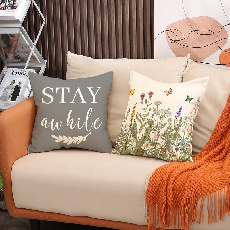 Casual Elegant Minimalist Letter Linen Pillow Cases Couch & Sofa Decor