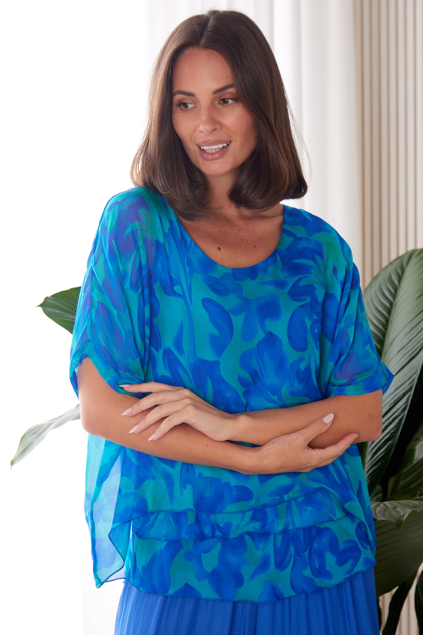 Lisette Silk Top - Oceanic