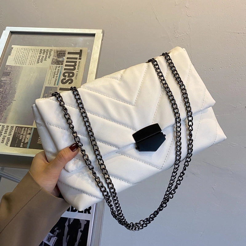 Women's Medium Pu Leather Streetwear Square Bag