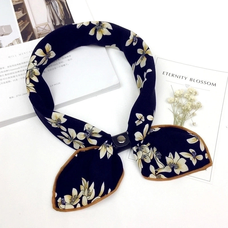 Unisex Sweet Stripe Silk Scarf