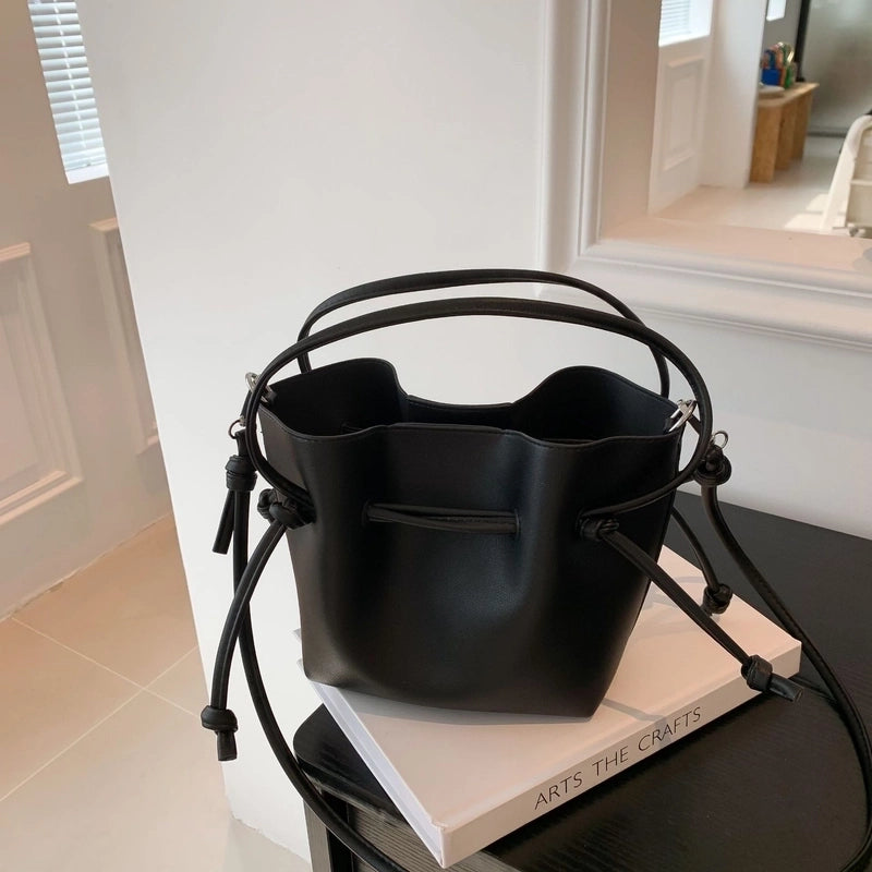 Women's Medium All Seasons Pu Leather Basic Bucket Bag