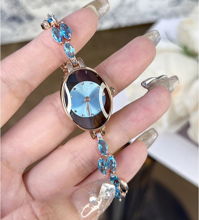💥Hot Sale✨Womne's Colored Zircon Bracelet Watch