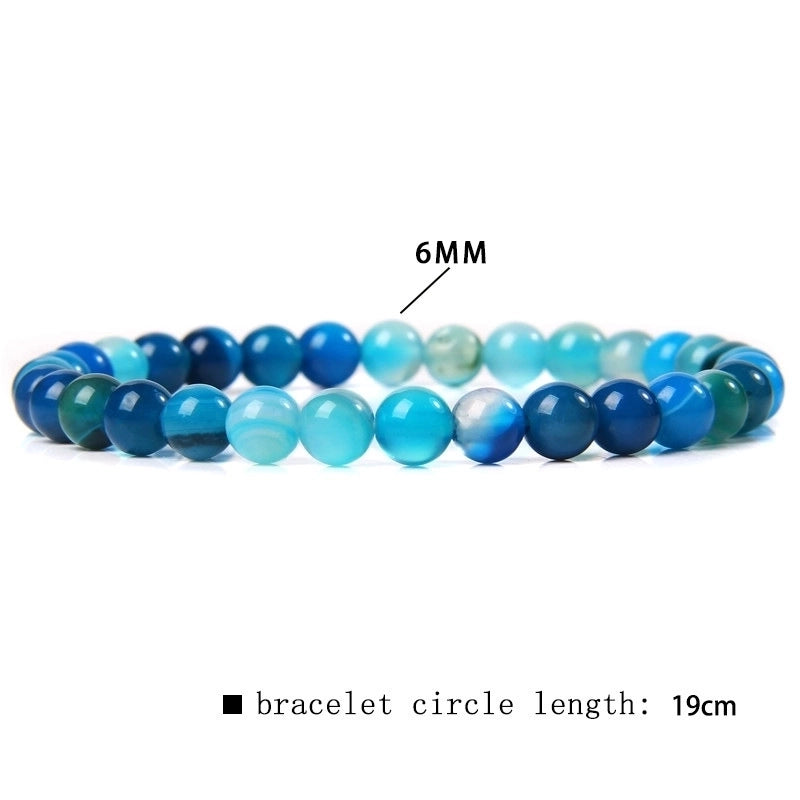 Fashion Marble Agate Beaded Bracelets 1 Piece