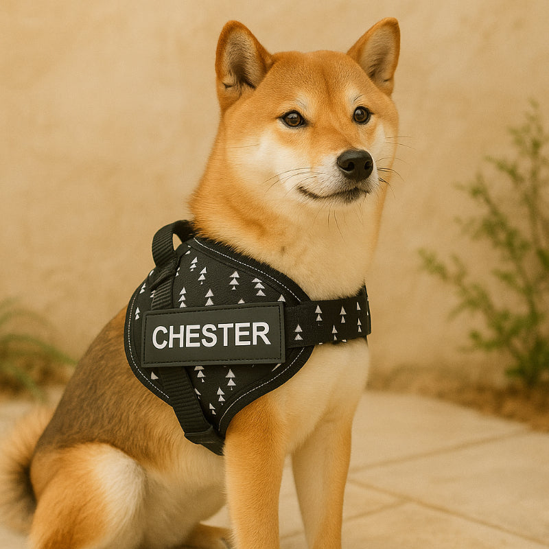 Personalized No Pull Dog Harness With Name And Number