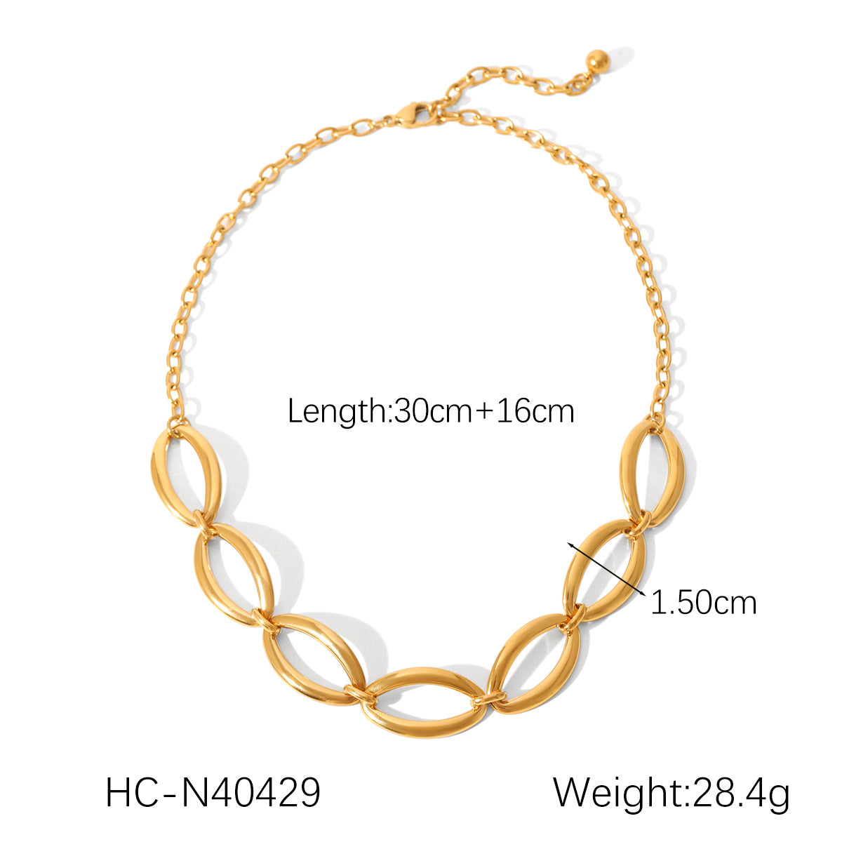 18K Gold Stainless Steel Necklace Water Drop Shell Butterfly Chain Titanium Steel Necklace Ins Style Clavicle Chain