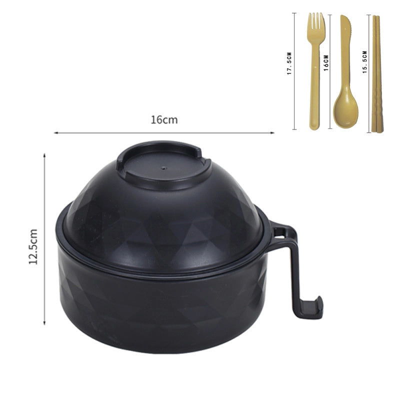 Casual Solid Color PP Wheat Straw Tableware 6-Piece Set