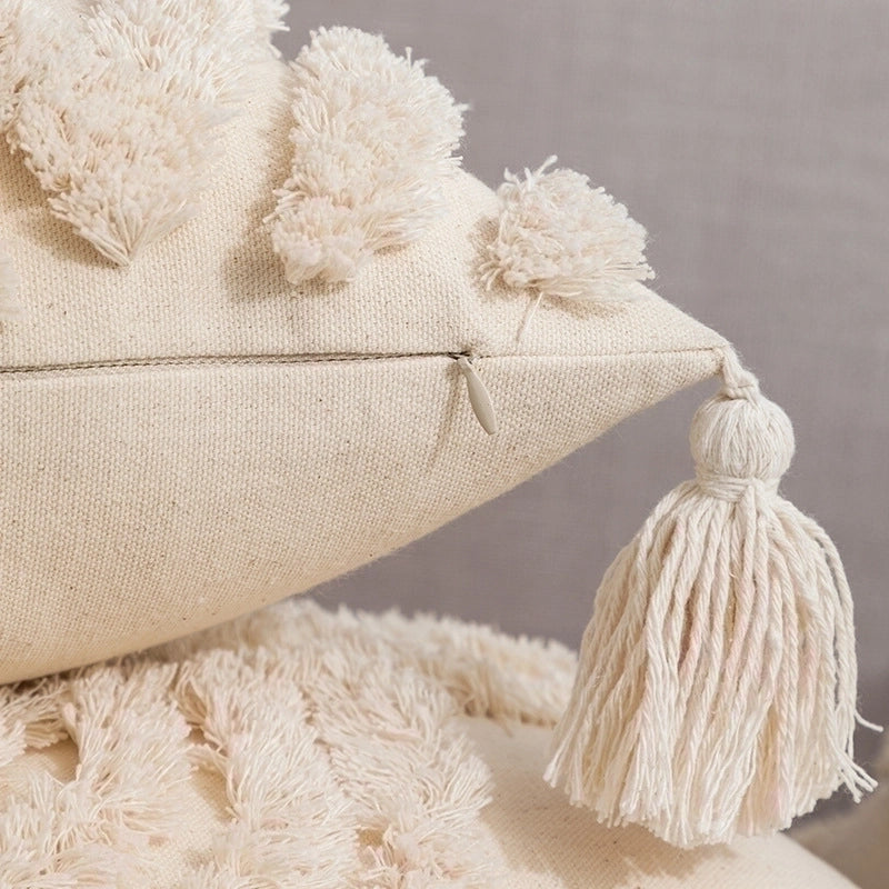 Bohemian Fashion Cotton Tufted Embroidered Pillowcase Sofa Cushion