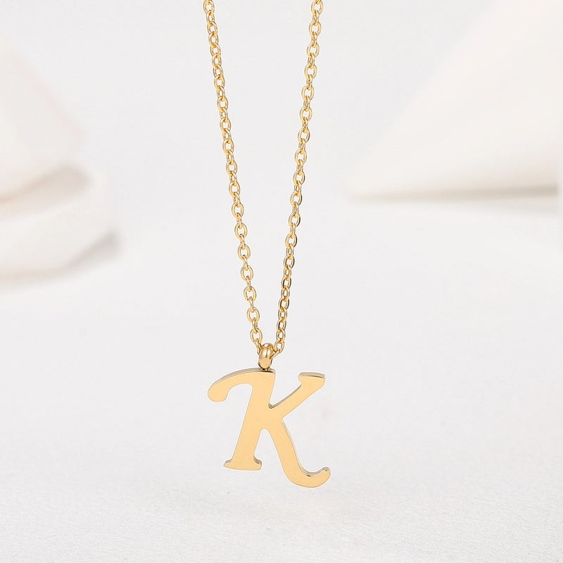Minimalist Letter 201 Stainless Steel 18K Gold Plated Plating