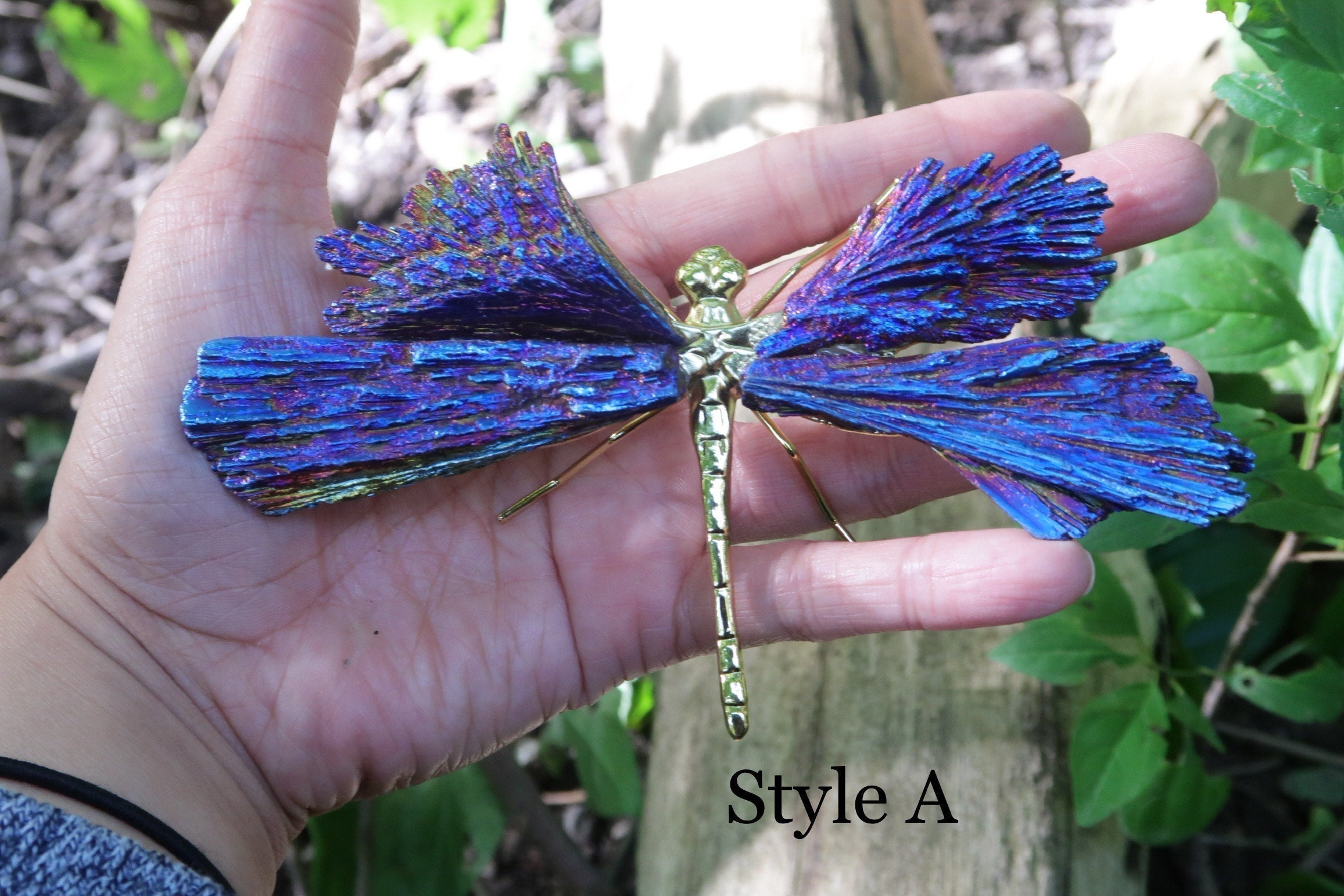 💥🦋AURA TOURMALINE KYANITE DRAGONFLY✨