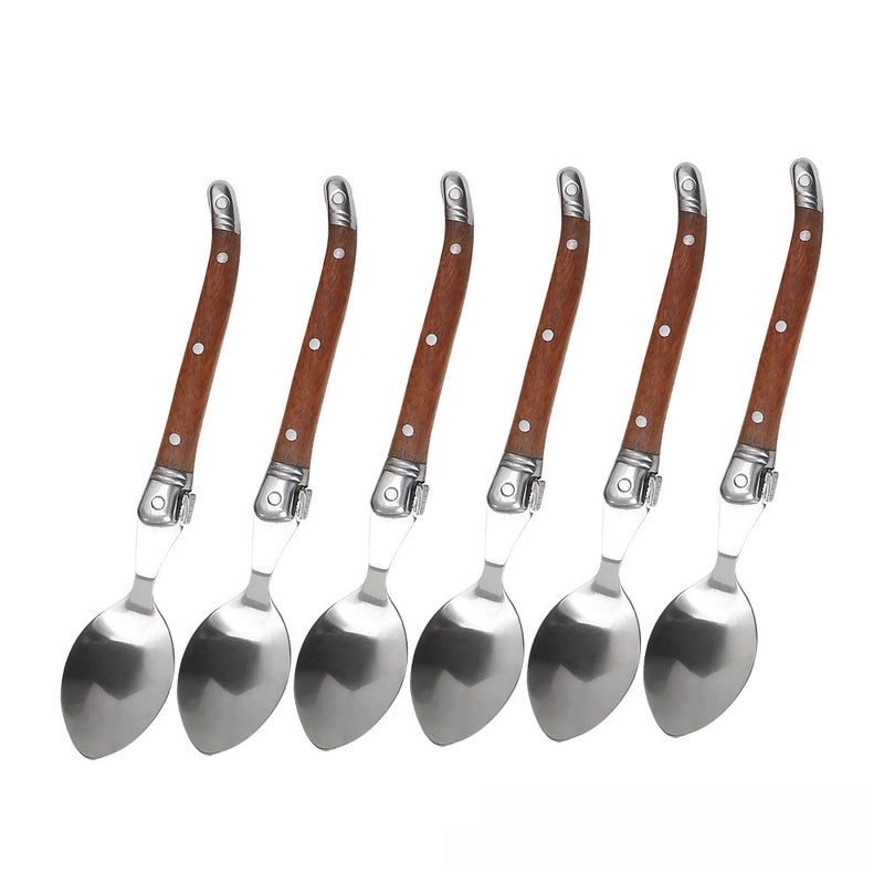 Pear Wooden Handle Set Stainless Steel Western Tableware Solid Wood Handle Steak Knife And Fork Dinner Knife Spoon Fork