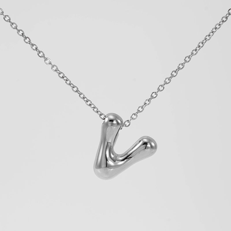 Basic Classic Style Letter 304 Stainless Steel 18K Gold Plated Plating Pendant Necklace