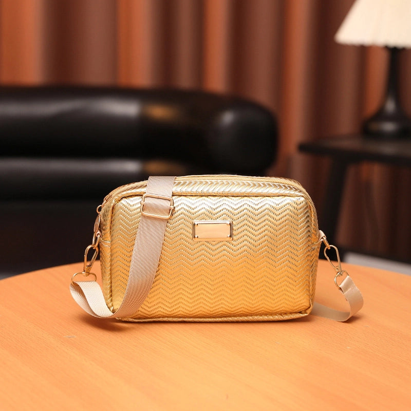 New Shiny Fashion Western Style Small Square Bag Casual All-Matching Graceful Camera Bag Mobile Phone Bag Shoulder Slanting Hanging Bags