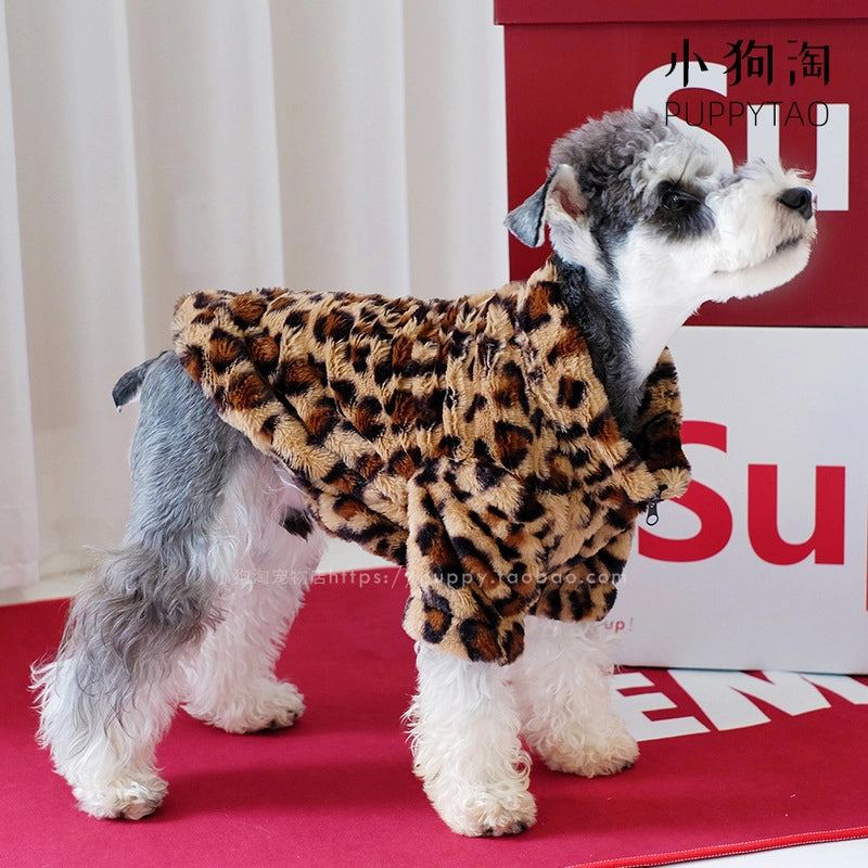Classic Style Polyester Leopard Pet Clothing