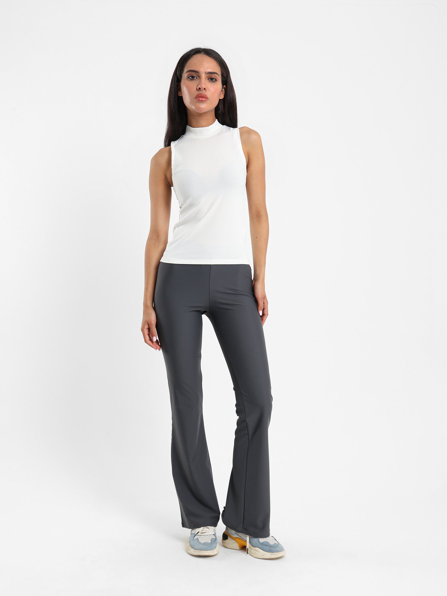 Sleeveless Mock-Neck Top