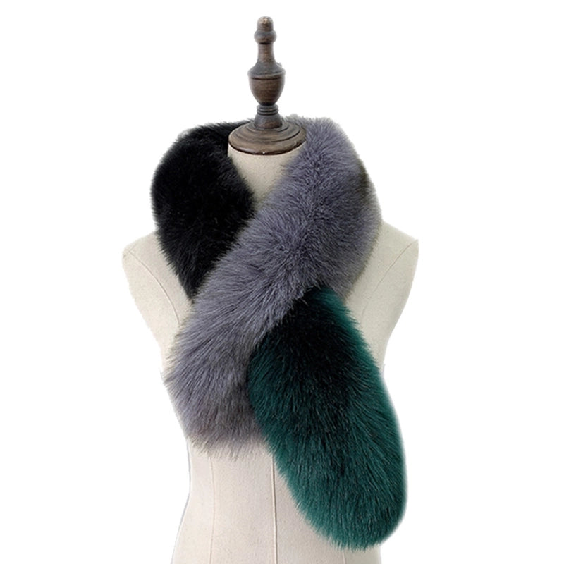 New Color Matching Fur Fox Fur Collar Scarf Scarf Luxury Charming Big Tail Fox Fur Scarf Women