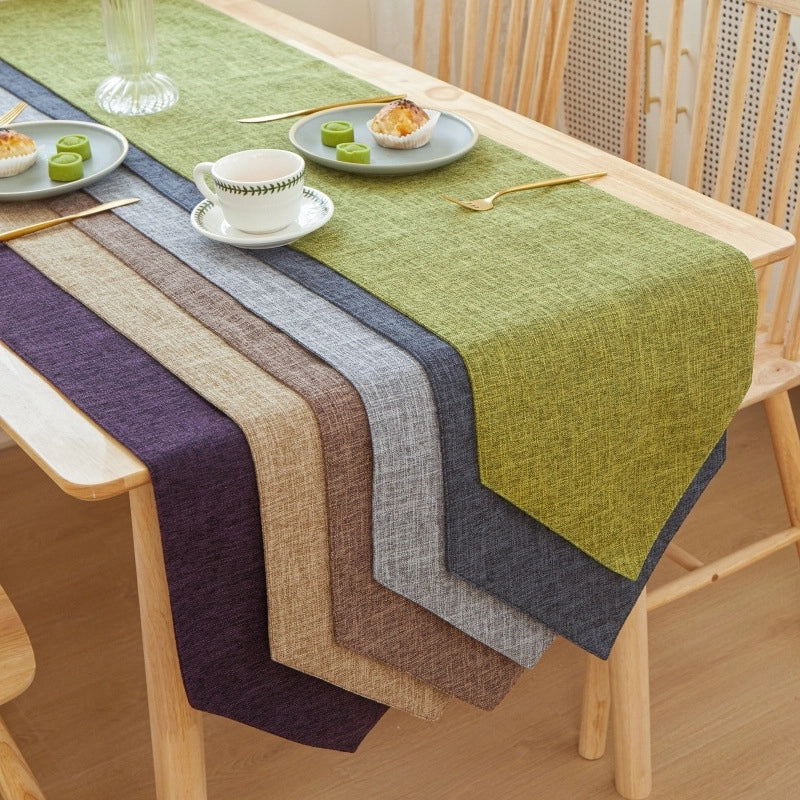 Minimalist Solid Color Linen Tablecloths