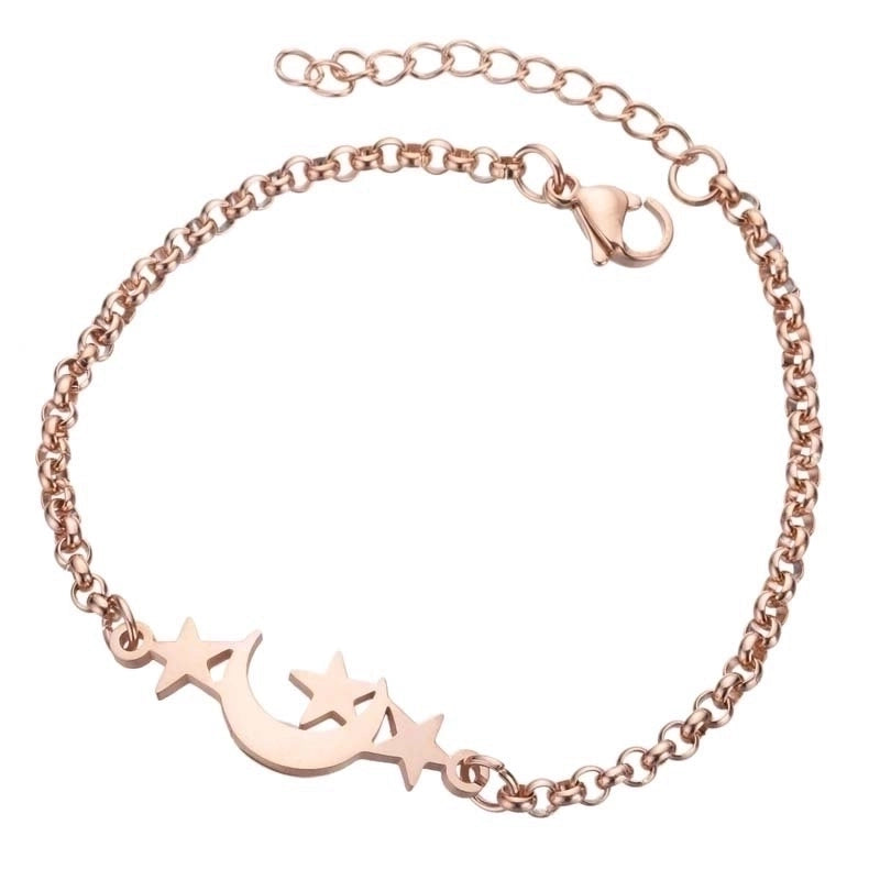 Women's Fashion Heart Butterfly Elephant Stainless Steel No Inlaid Bracelets Plating Stainless Steel Bracelets