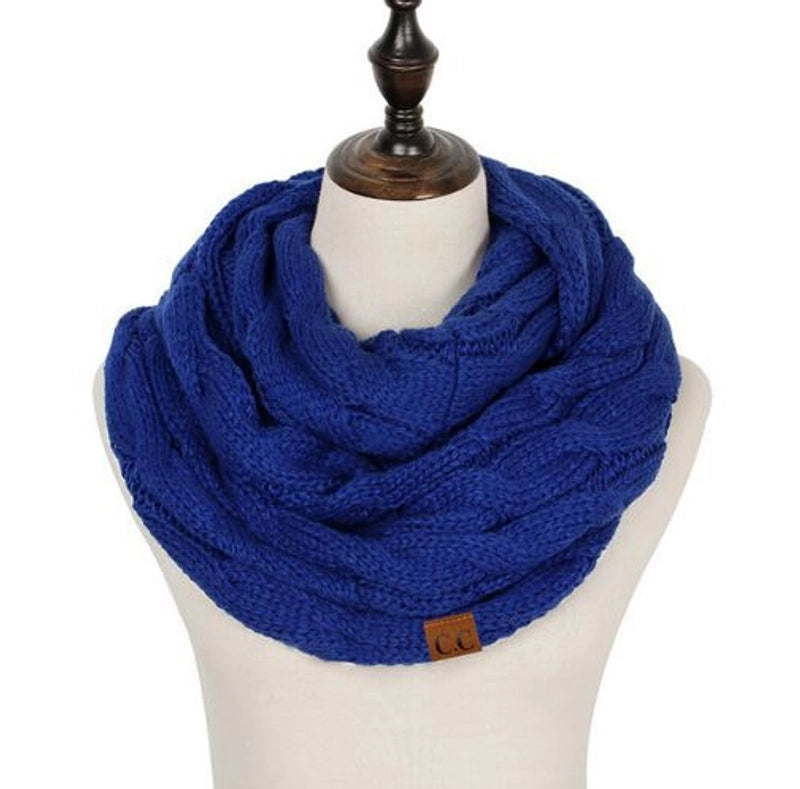 Women's Streetwear Solid Color Knit Scarf