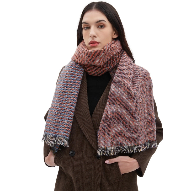 Unisex Casual Minimalist Color Block Polyester Scarf